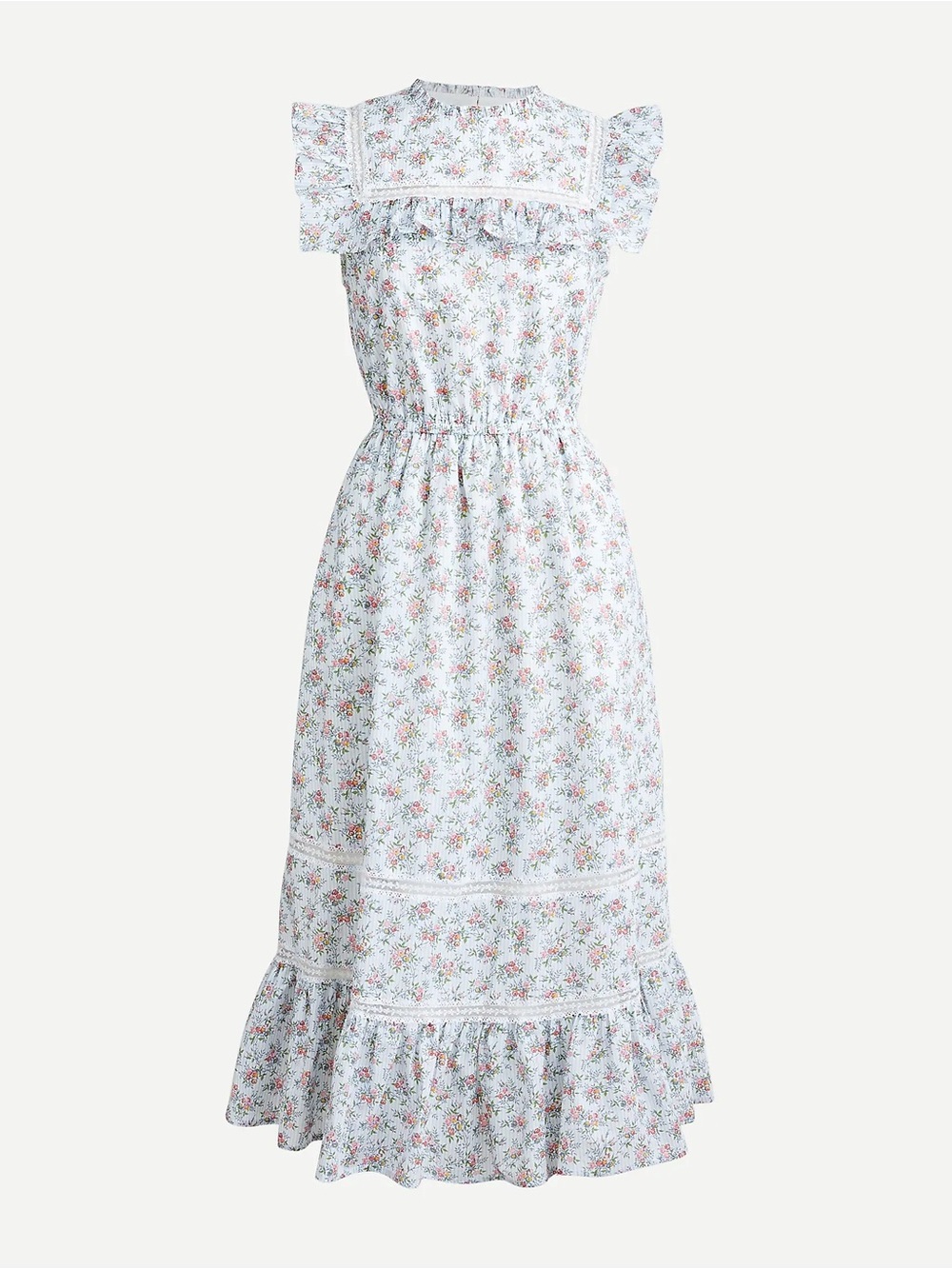 J. Crew Girls' Floral Ruffle Sundress - Pink and White - Picture 3 of 3